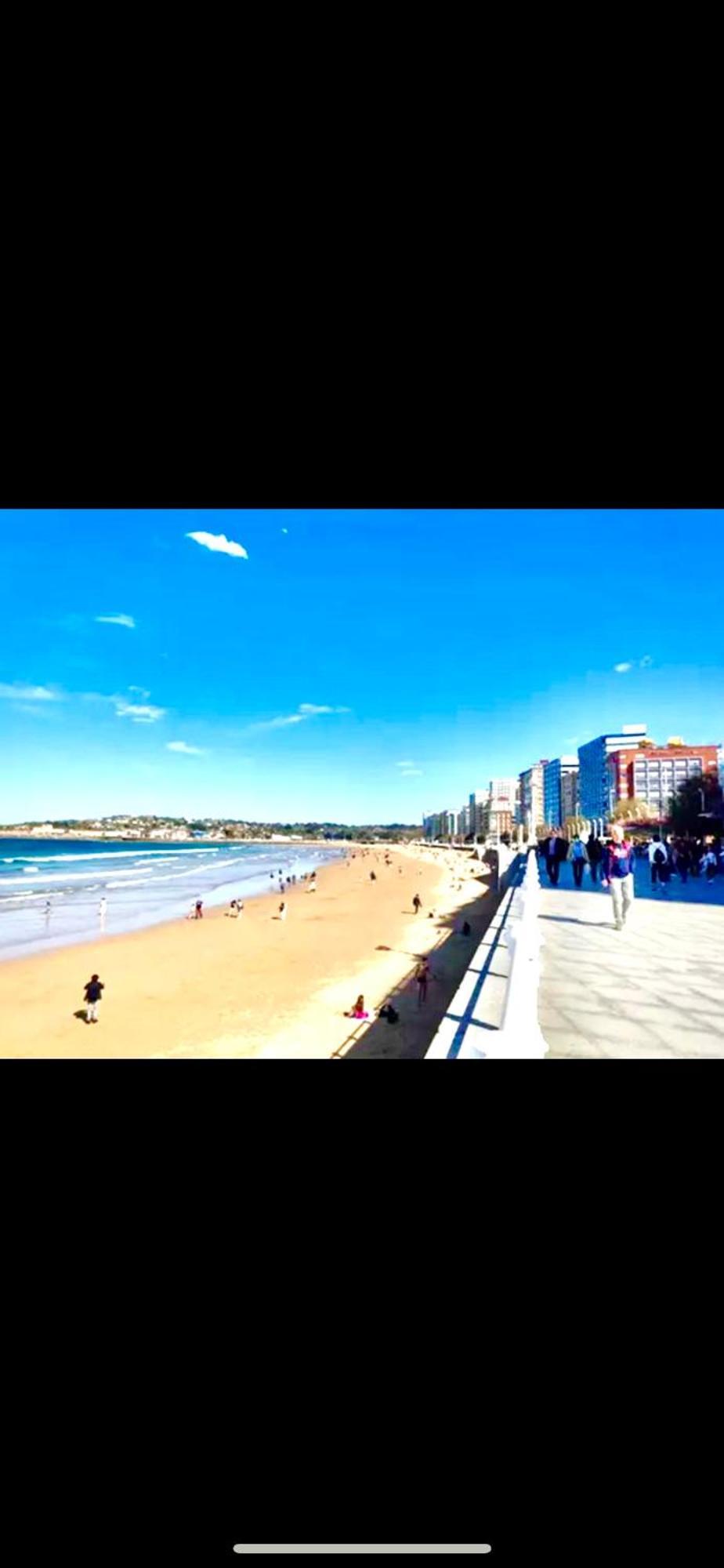 Atico Con Terraza, Vistas Al Mar Y Parking En Playa De S Lorenzo Gijón Dış mekan fotoğraf